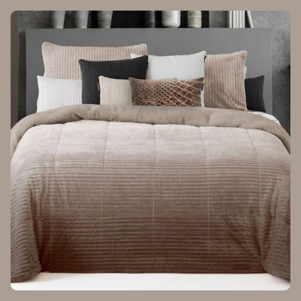 ,couette biege,Couette Manterol lines beige degrade , Couette doudou ,Couette doudou degrade rose,Couette Manterol Lines Rose degrade,Couette Doudou degrade , couette chaud , Couette Manterol Lines Gris degrade ,soft warm comforter, grey gradient duvet, winter bedding 2025, winter bedding 2026,