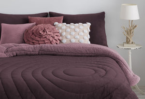 Couvre Lit Edredon Comforter ARO GRIS Violet