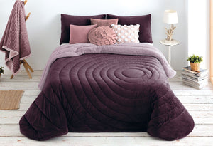 Couvre Lit Edredon Comforter ARO GRIS Violet