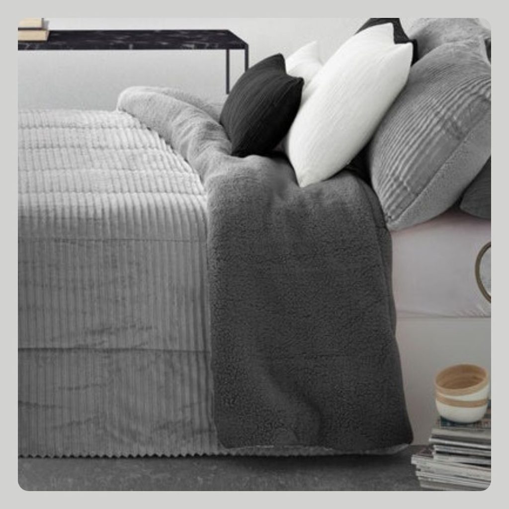 Couette Doudou degrade , couette chaud , Couette Manterol Lines Gris degrade 1